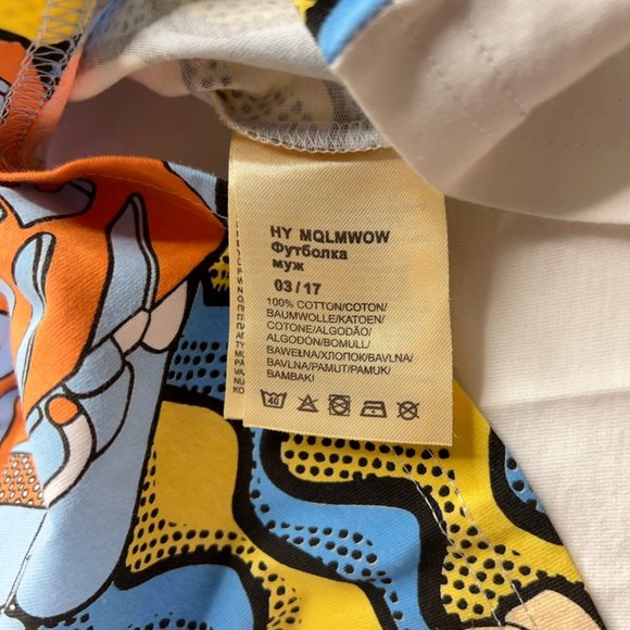 Luke Mclean Mens Wrangler Graphic T-Shirt White Blue Crew Neck 100% Cotton M New - Picture 6 of 12